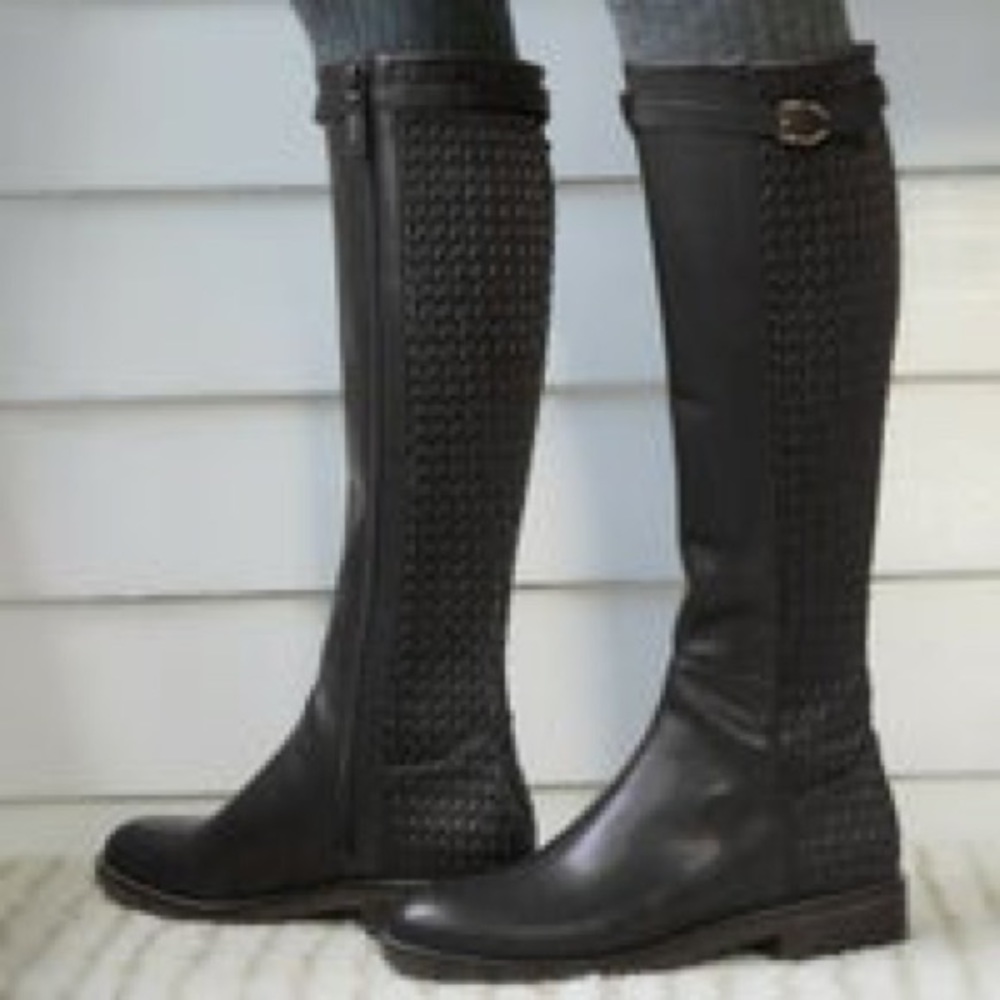 Cole Haan Abi Stretch Leather Riding Boots 7.5